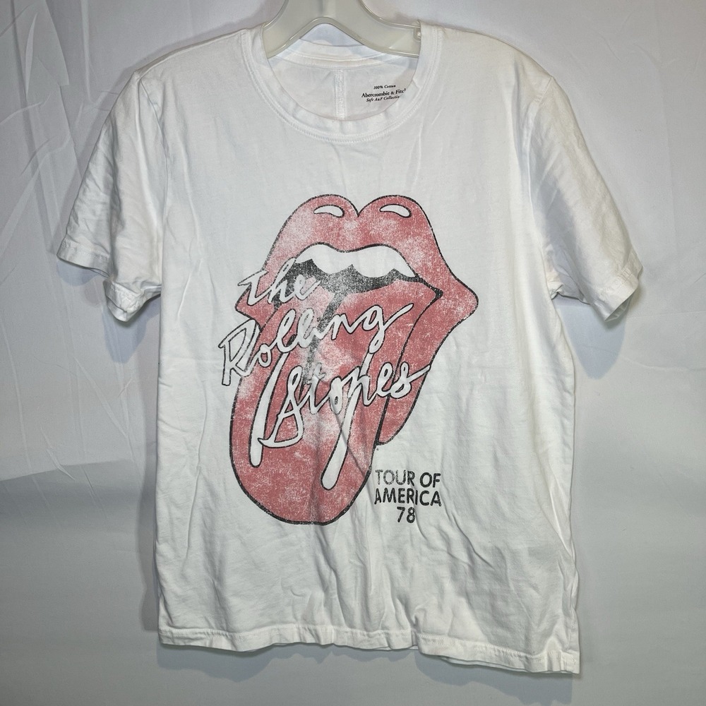 Abercrombie &‎ Fitch The Rolling Stones Tour 78 Graphic T-shirt Women XSmall XS